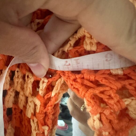 Emory Park Long Sleeve‎ Crochet Cropped Top Size Small - Picture 8 of 9